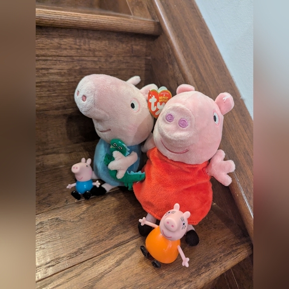 Peppa Pig Toy Lot Ty George Plush & Peppa Pig Toy With 2 Miniatures - Picture 6 of 6